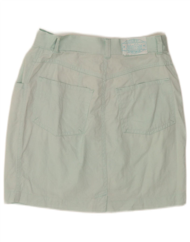 John F Gee Womens Mini Skirt EU 36 Small W26  Blue Cotton