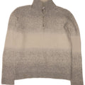 Reiss Mens Zip Neck Jumper Sweater Small Grey Flecked Polyamide