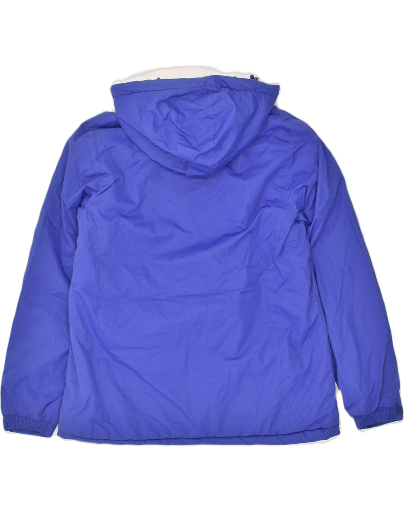 MOUNTAIN WAREHOUSE Womens Hooded Rain Jacket UK 18 XL  Blue Polyester | Vintage Mountain Warehouse | Thrift | Second-Hand Mountain Warehouse | Used Clothing | Messina Hembry 