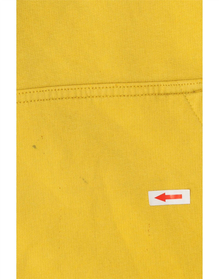 Adidas Mens Graphic Hoodie Jumper Medium Yellow Cotton