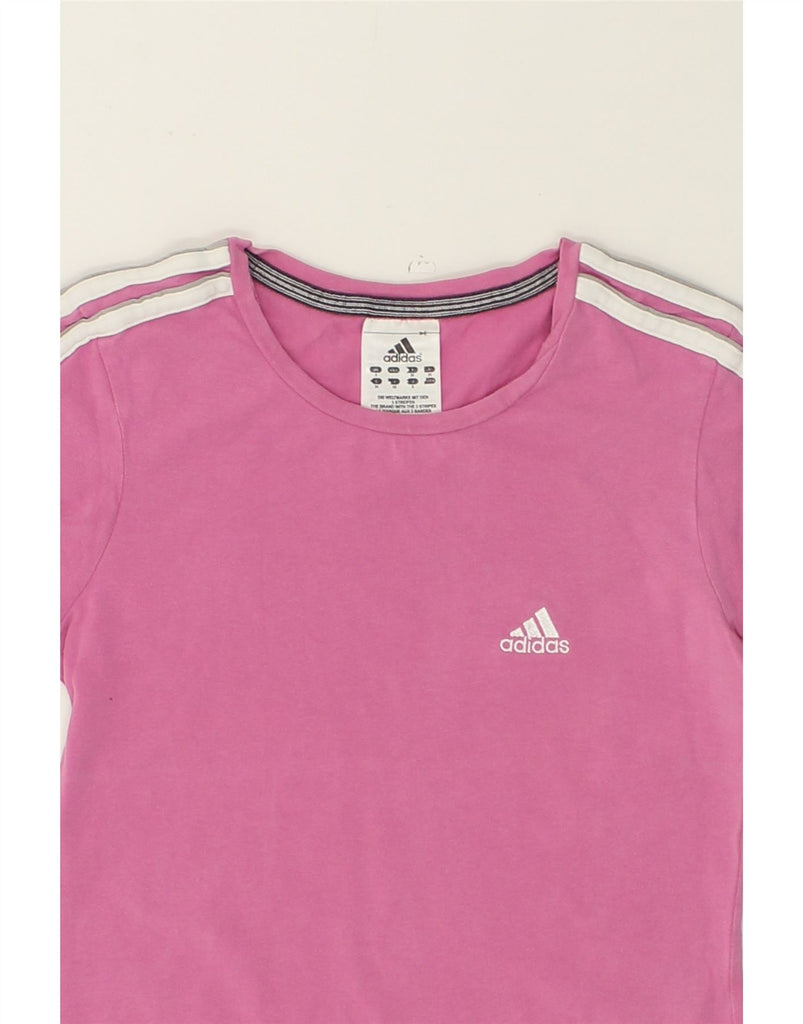 ADIDAS Girls T-Shirt Top 7-8 Years Pink Cotton | Vintage Adidas | Thrift | Second-Hand Adidas | Used Clothing | Messina Hembry 