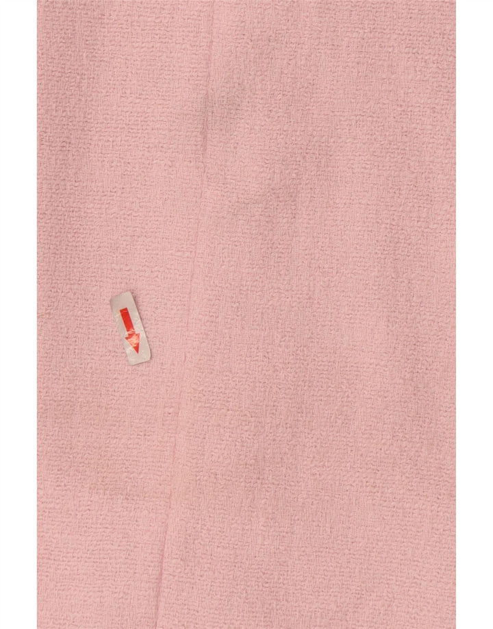 Zara Womens Open Overcoat UK 10 Small Pink Cotton