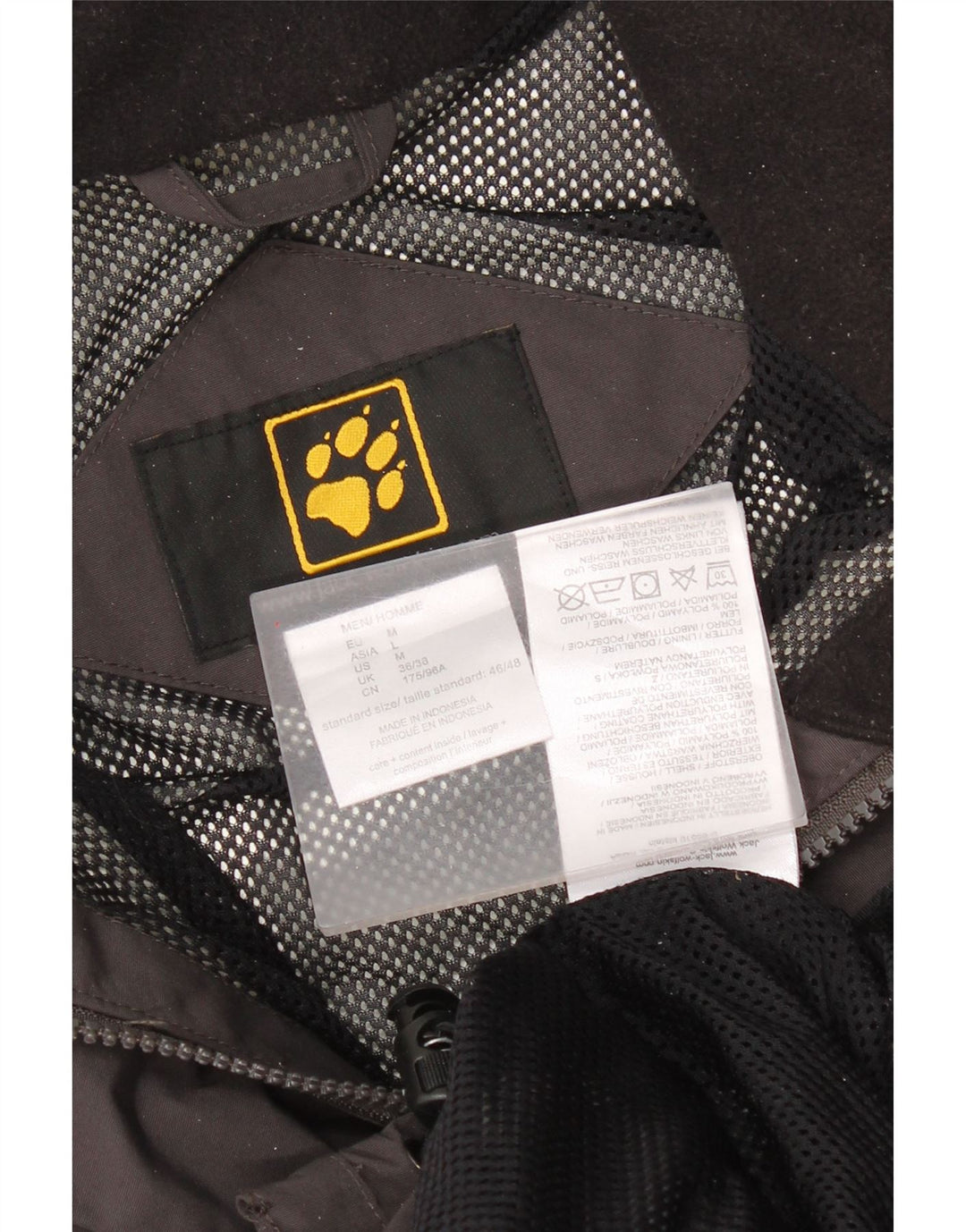 Jack Wolfskin Mens Rain Jacket UK 36/38 Medium Black Polyamide