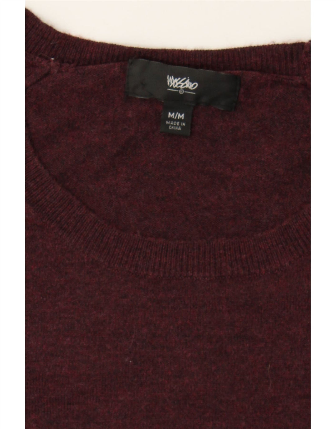 MOSSIMO Womens Boat Neck Jumper Sweater UK 12 Medium Burgundy Flecked Vintage Mossimo and Second-Hand Mossimo from Messina Hembry 