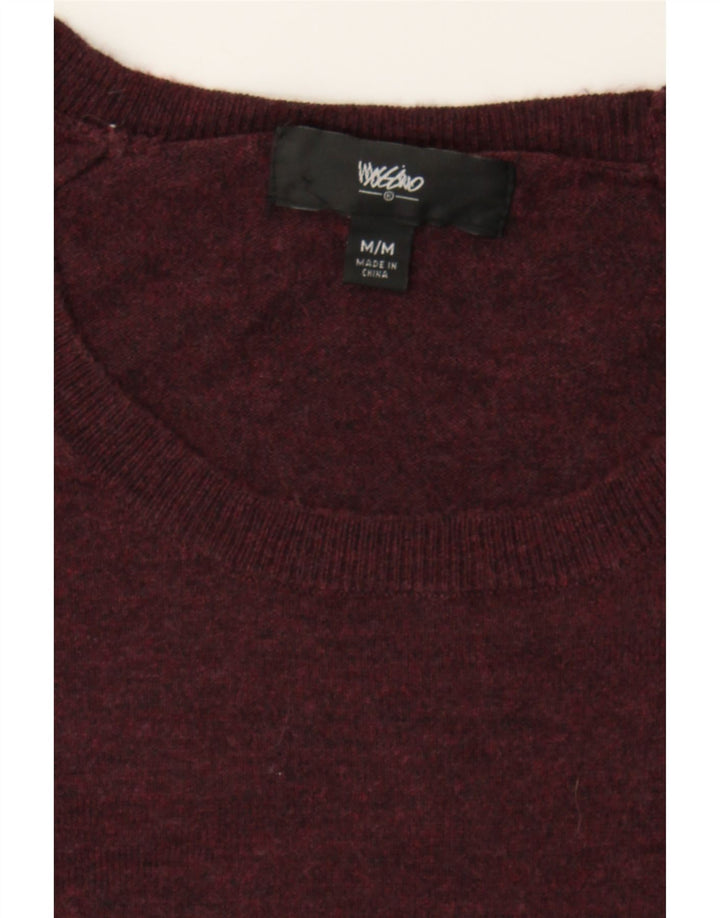 MOSSIMO Womens Boat Neck Jumper Sweater UK 12 Medium Burgundy Flecked Vintage Mossimo and Second-Hand Mossimo from Messina Hembry 