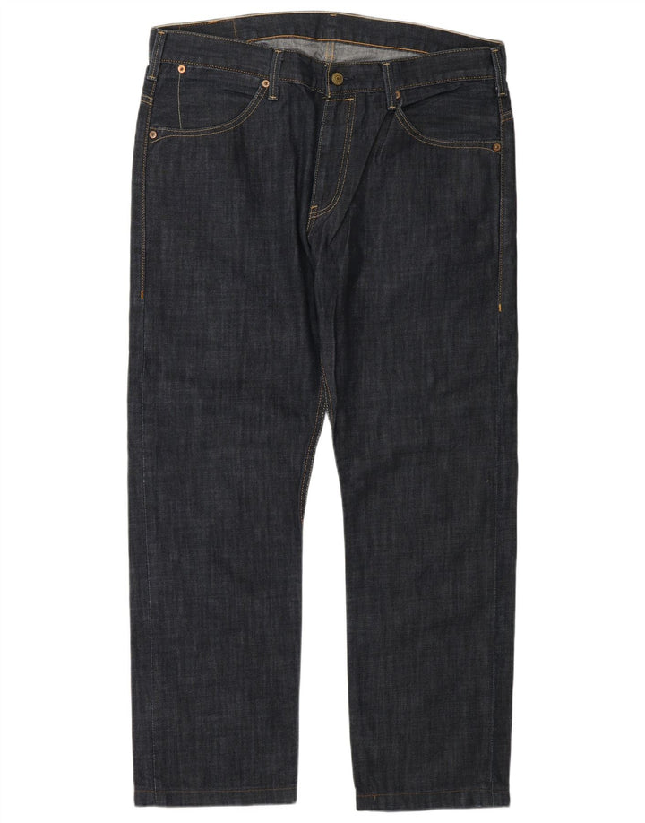 Levi's Mens 504 Straight Jeans W36 L32 Navy Blue Cotton