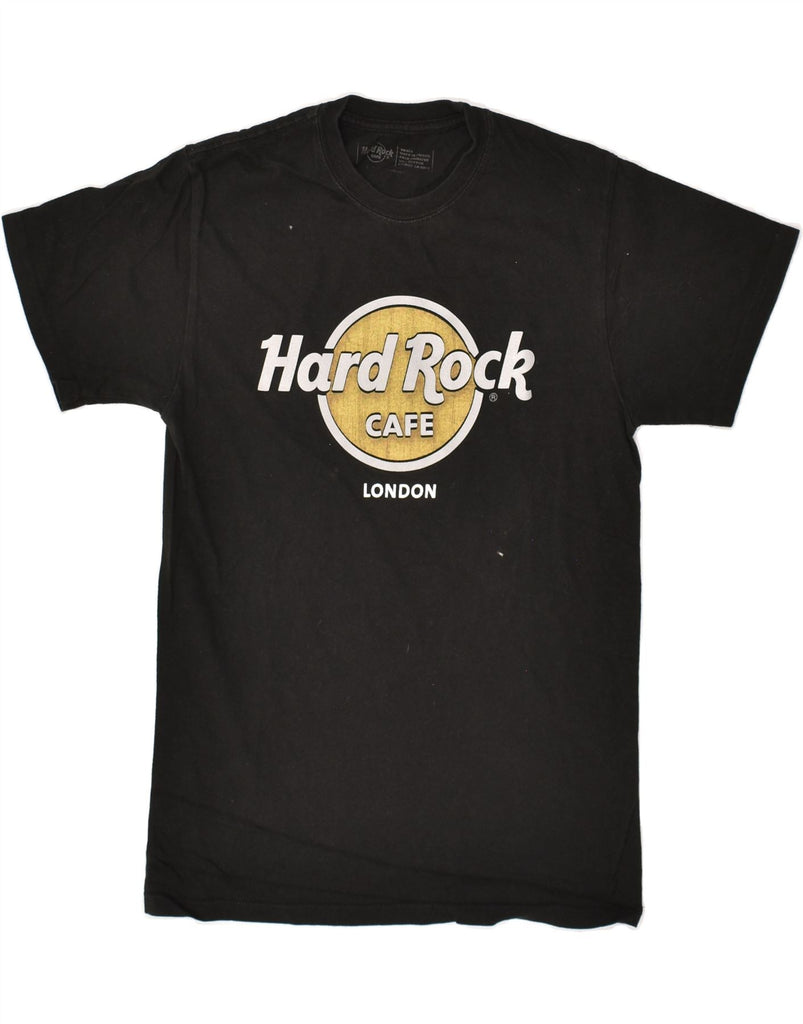 HARD ROCK CAFE Mens London Graphic T-Shirt Top Small Black Cotton | Vintage Hard Rock Cafe | Thrift | Second-Hand Hard Rock Cafe | Used Clothing | Messina Hembry 