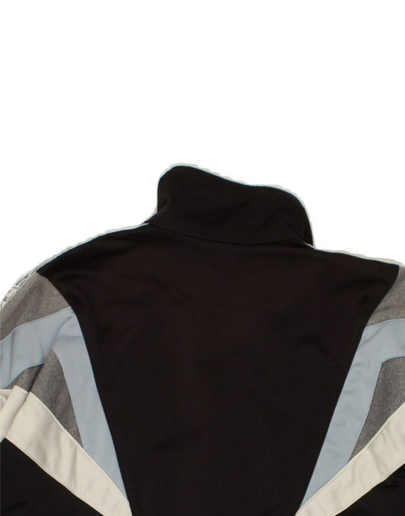 DIADORA Mens Graphic Tracksuit Top Jacket Small Black Colourblock Vintage Diadora and Second-Hand Diadora from Messina Hembry 