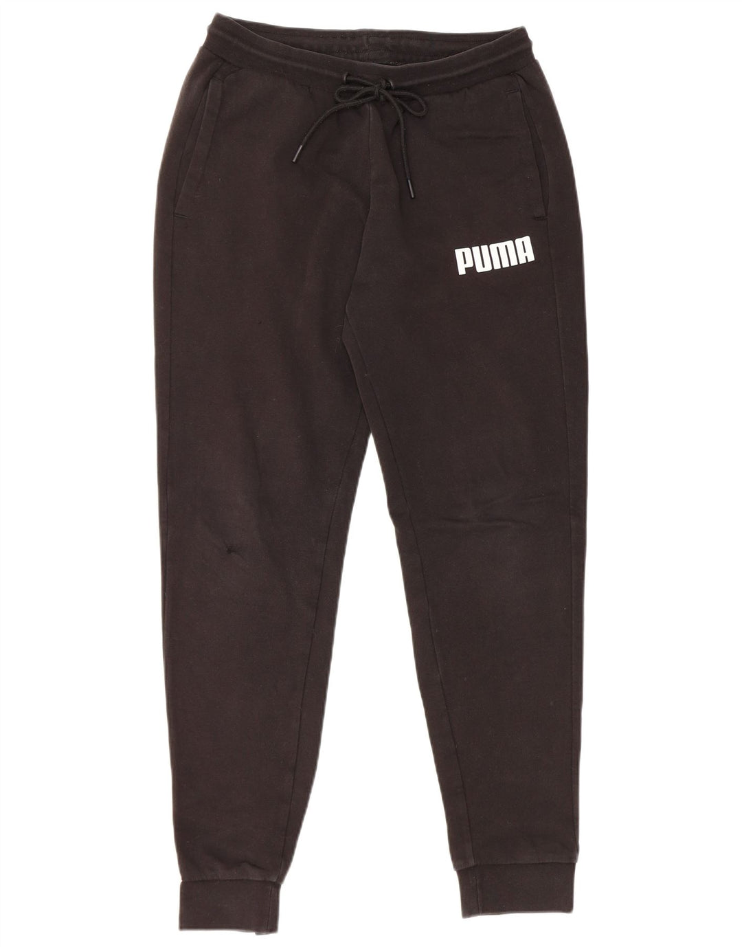 PUMA Mens Tracksuit Trousers Joggers Small  Black Cotton