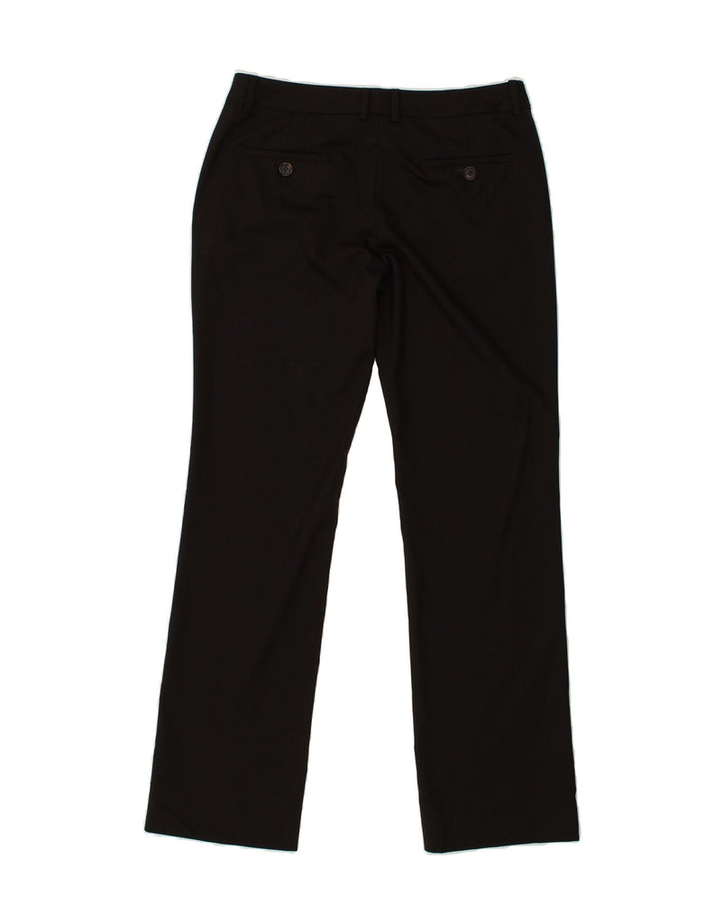 BENETTON Womens Straight Chino Trousers IT 42 Medium W32 L31 Black Wool | Vintage Benetton | Thrift | Second-Hand Benetton | Used Clothing | Messina Hembry 