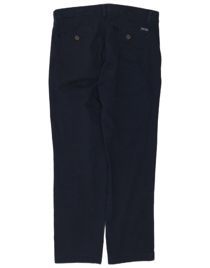 JACK WILLS Mens Pegged Chino Trousers W32 L29  Navy Blue Cotton