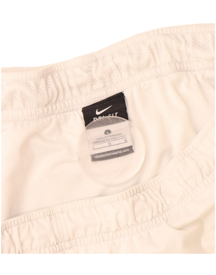 Nike Mens Dri Fit Sport Shorts Large  Off White Polyester