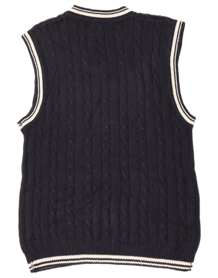 L.O.G.G Mens Vest Tank Top Medium Navy Blue Ramie