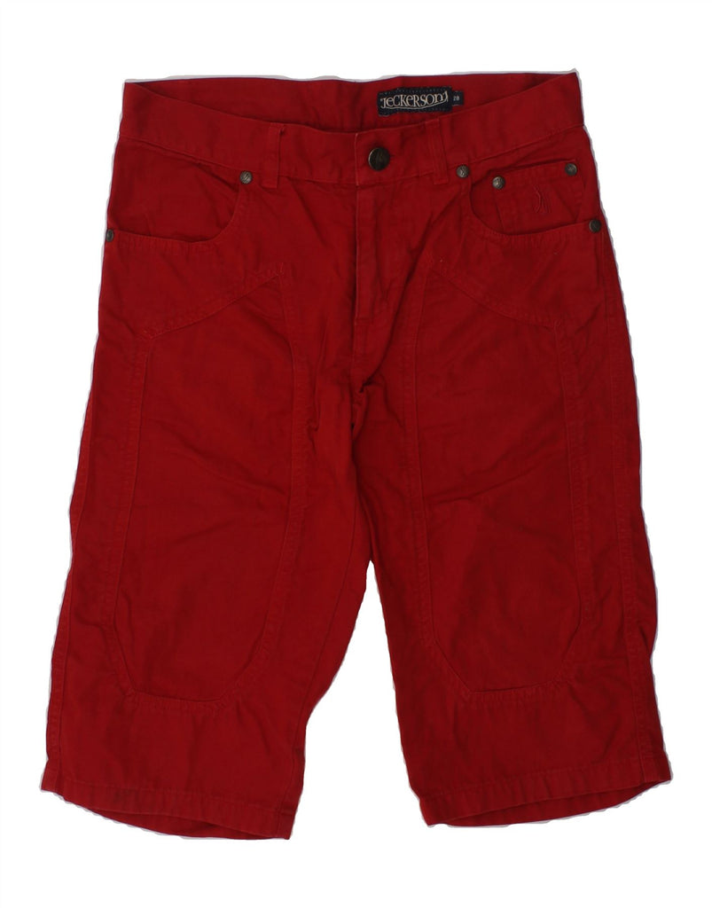 JECKERSON Boys Bermuda Shorts 15-16 Years W28 Burgundy Cotton | Vintage Jeckerson | Thrift | Second-Hand Jeckerson | Used Clothing | Messina Hembry 
