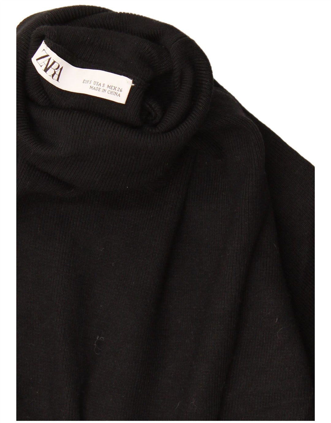 Zara Womens Cutout Jumper Dress UK 8 Small Black