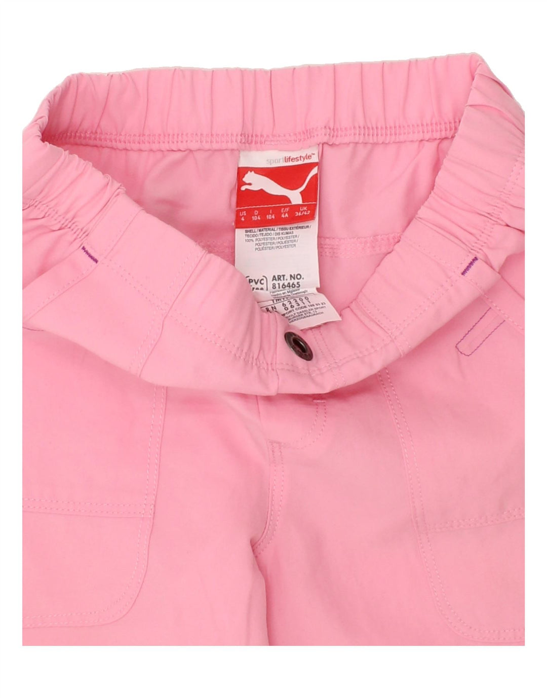PUMA Girls Tracksuit Trousers Joggers 3-4 Years Pink Polyester Vintage Puma and Second-Hand Puma from Messina Hembry 