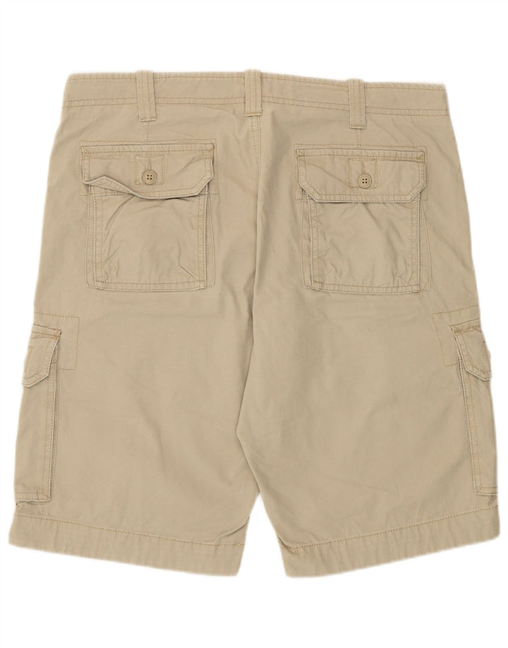 Benetton Mens Cargo Shorts IT 48 Medium W32 Beige Cotton
