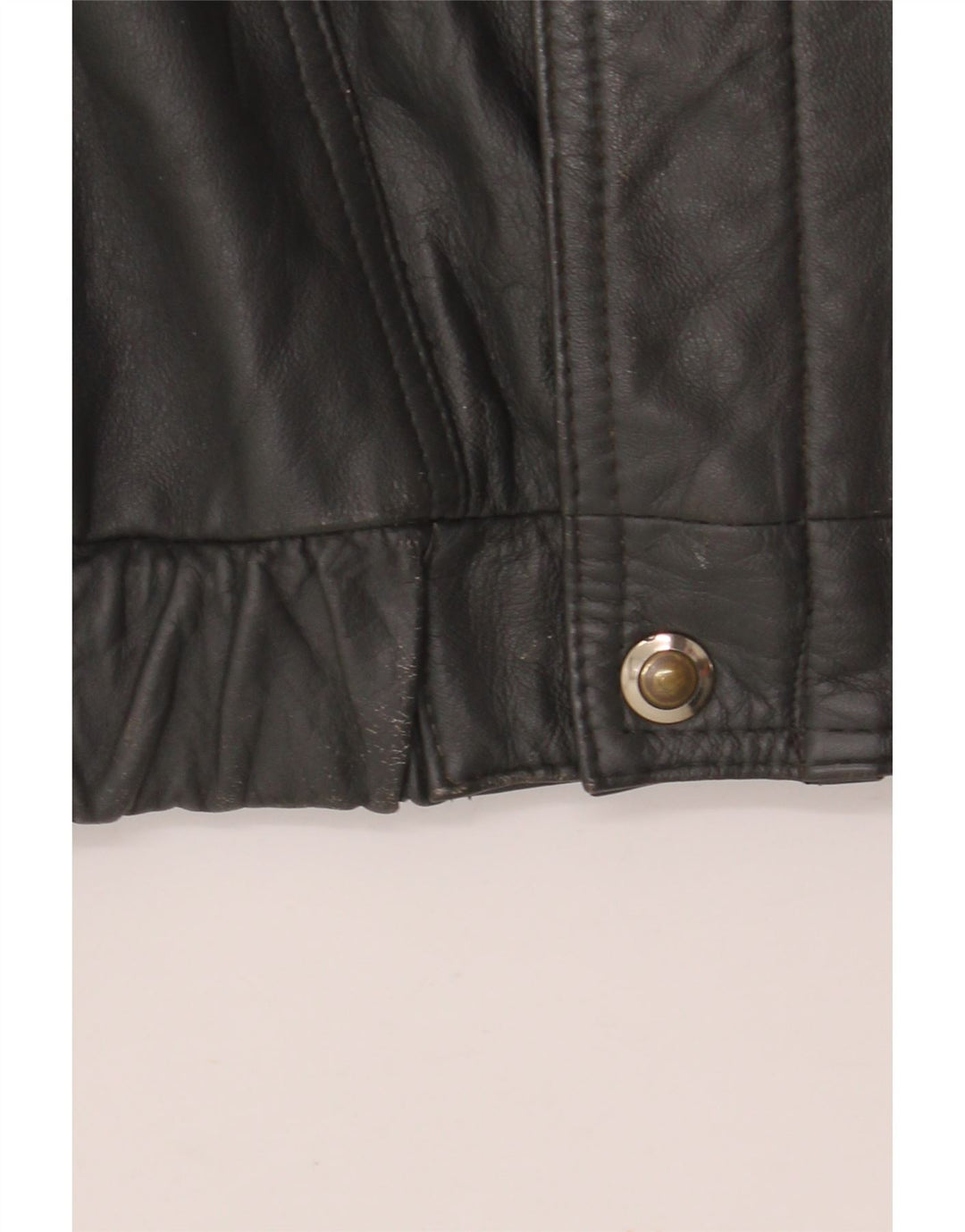 Vintage Mens Leather Jacket IT 56 3XL Black