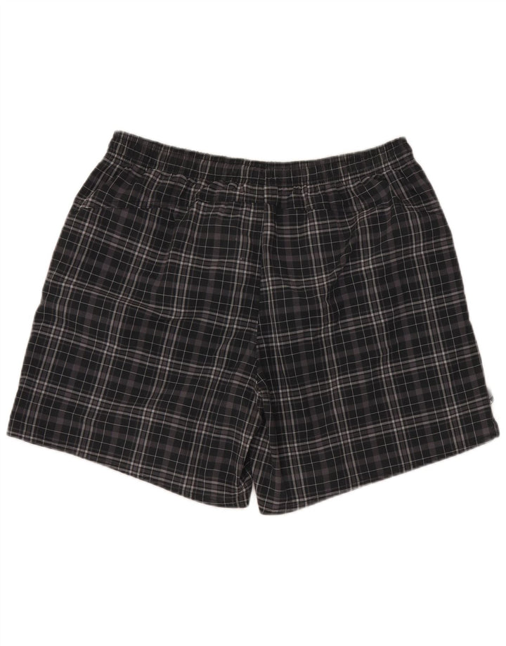 ADIDAS Mens Swimming Shorts Large  Black Check Polyester