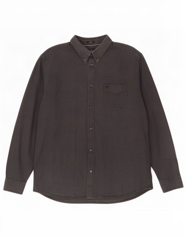 Wrangler Mens Shirt XL Grey Cotton