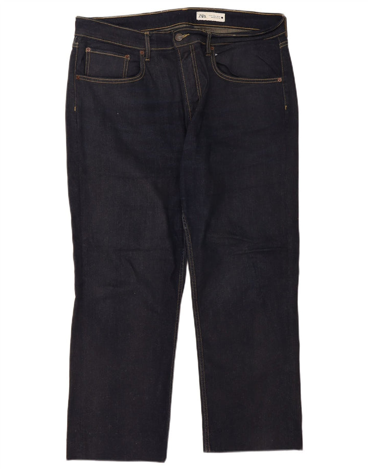 Zara Womens Straight Jeans EU 46 2XL W36 L27 Navy Blue