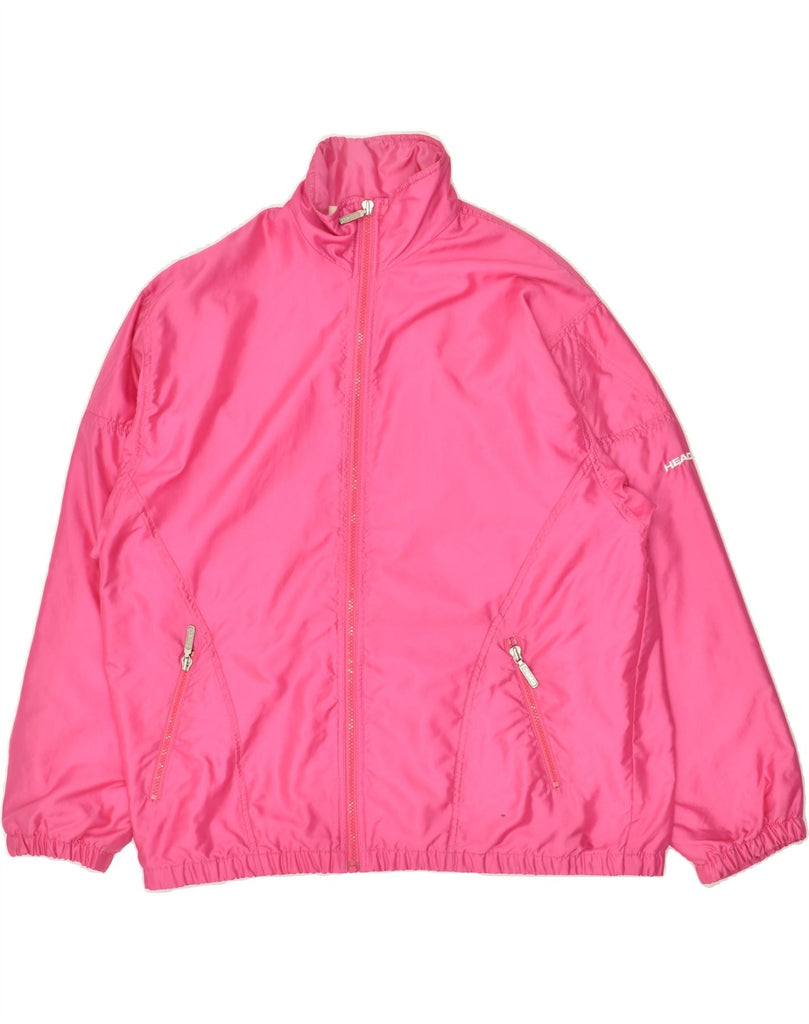 VINTAGE Womens Windbreaker Jacket EU 40 Medium Pink Polyester Vintage Vintage and Second-Hand Vintage from Messina Hembry 