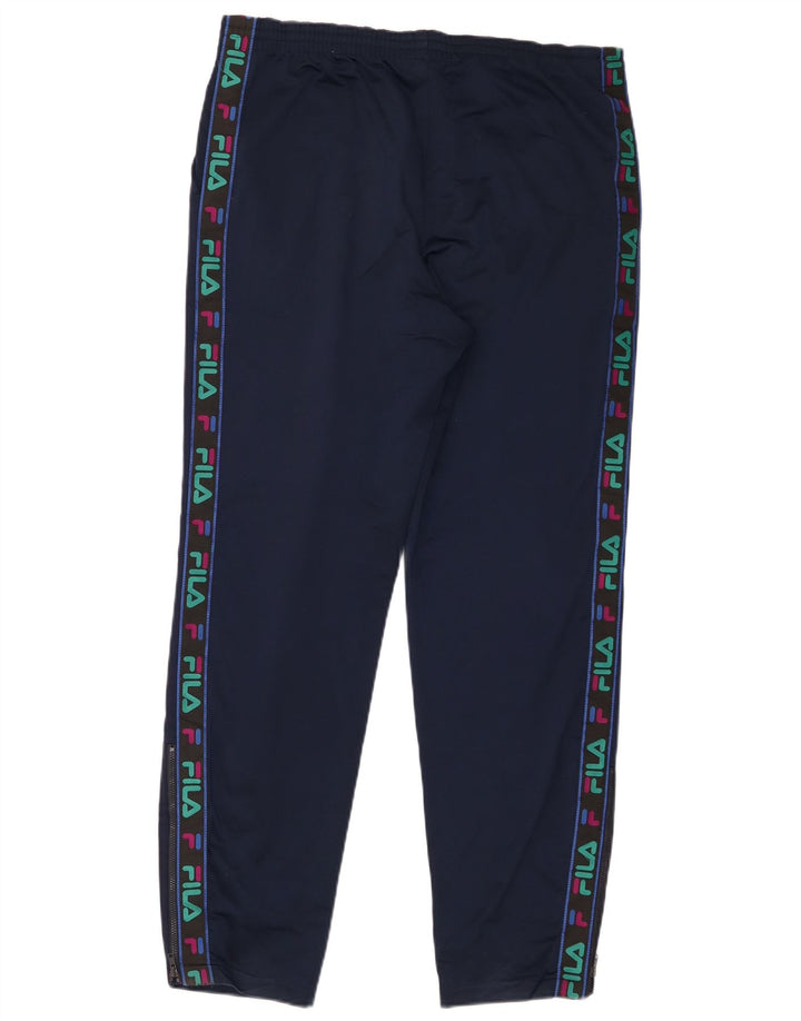 Fila Mens Graphic Tracksuit Trousers IT 48 Medium Navy Blue