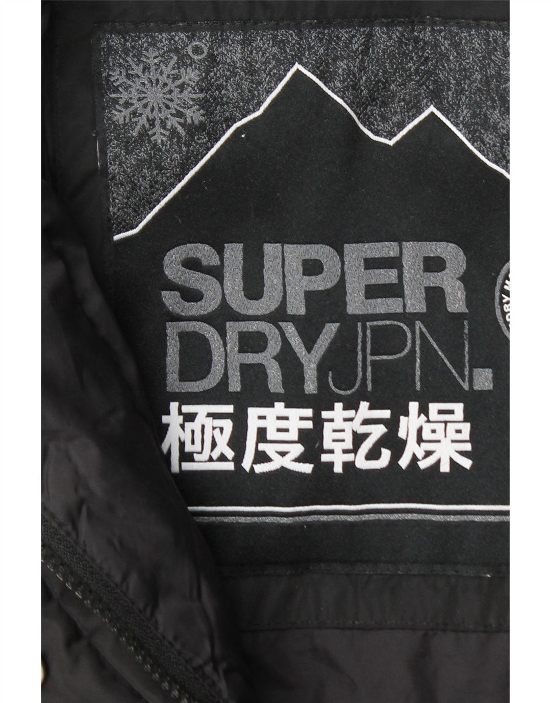 Superdry Womens Hooded Padded Jacket UK 14 Medium Black Polyester