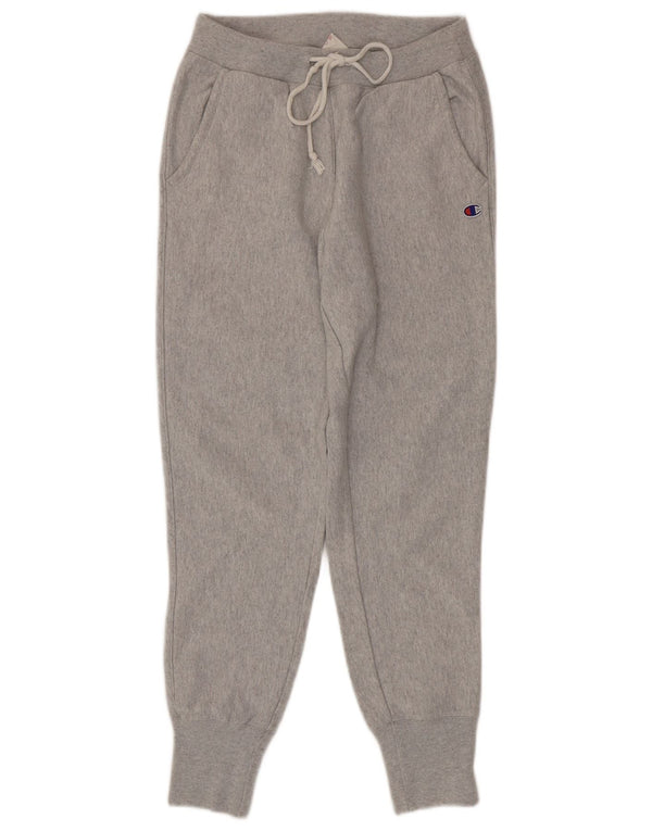 Champion Womens Tracksuit Trousers Joggers UK 8 Small Grey Cotton