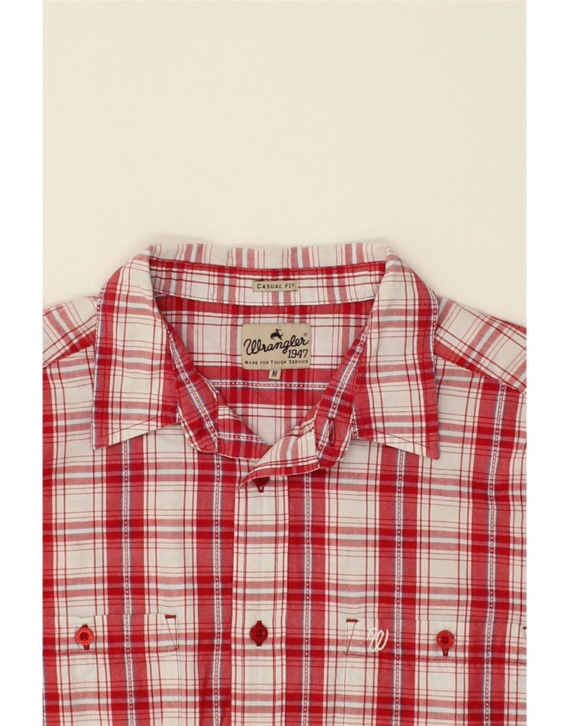 WRANGLER Mens Casual Fit Short Sleeve Shirt Medium Red Check | Vintage Wrangler | Thrift | Second-Hand Wrangler | Used Clothing | Messina Hembry 