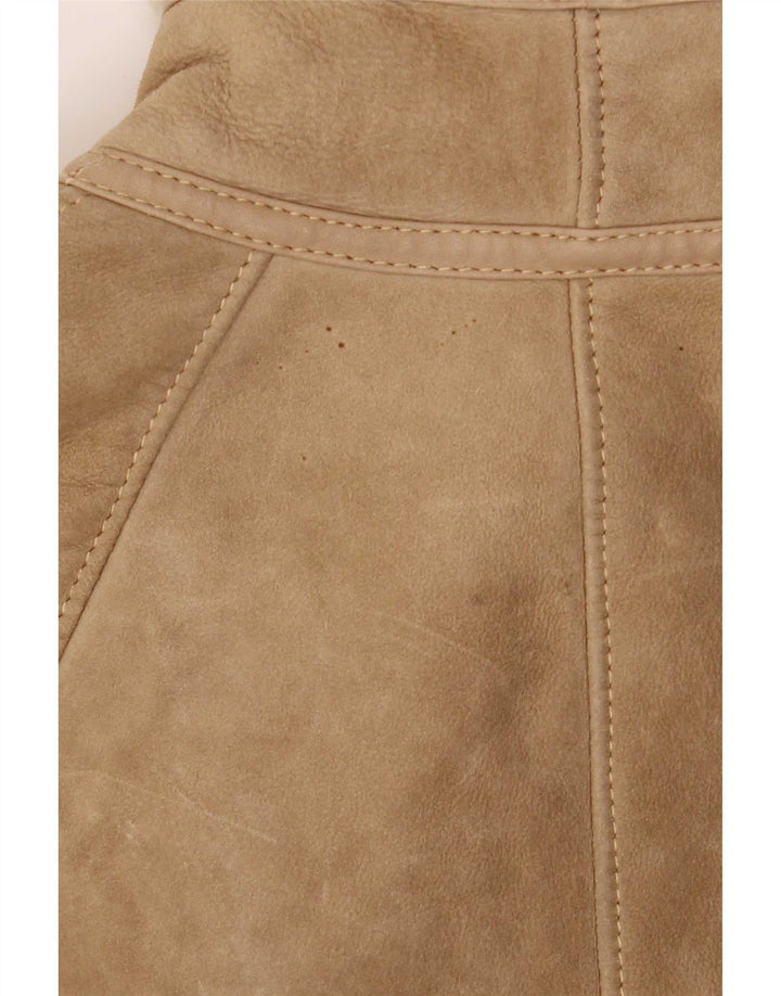 Cristiano Di Thiene Womens Shearling Coat IT 44 Medium Beige