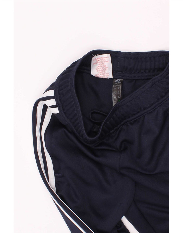 Adidas Boys Aeroready Tracksuit Trousers 7-8 Years Navy Blue Polyester