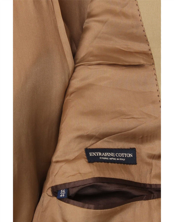 Massimo Dutti Mens 3 Button Blazer Jacket EU 56 XL Beige