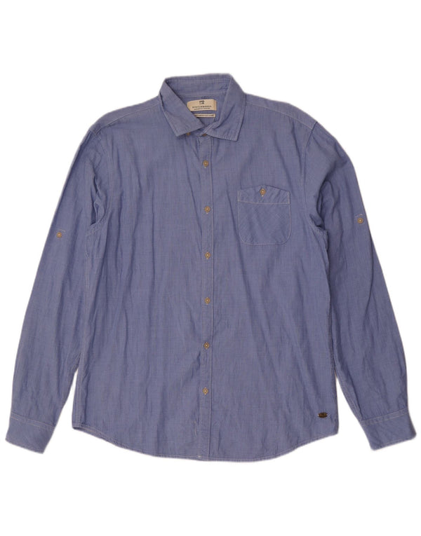Scotch & Soda Mens Shirt XL Blue Cotton
