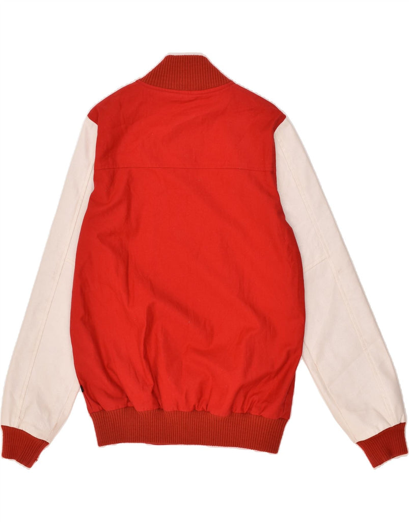 KR3W Mens Varsity Jacket UK 36 Small Red Colourblock Cotton | Vintage KR3W | Thrift | Second-Hand KR3W | Used Clothing | Messina Hembry 