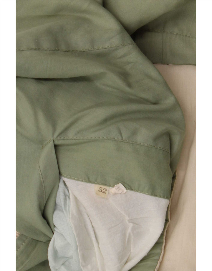 Vintage Mens Hooded Reversible Jacket IT 52 XL Green Colourblock