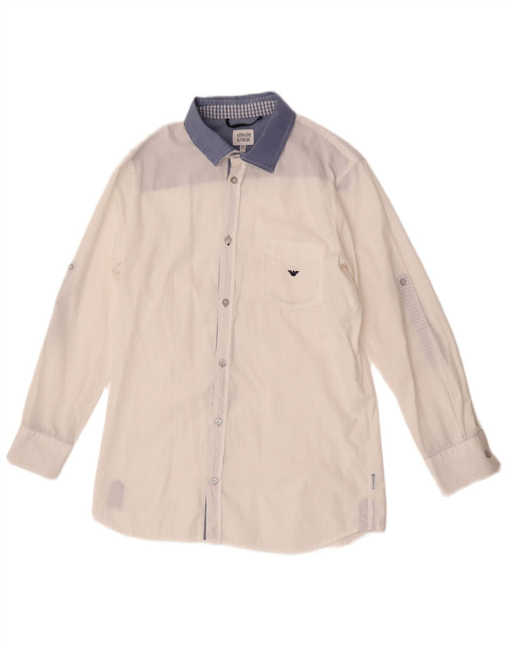 Armani Junior Boys Shirt 15-16 Years White