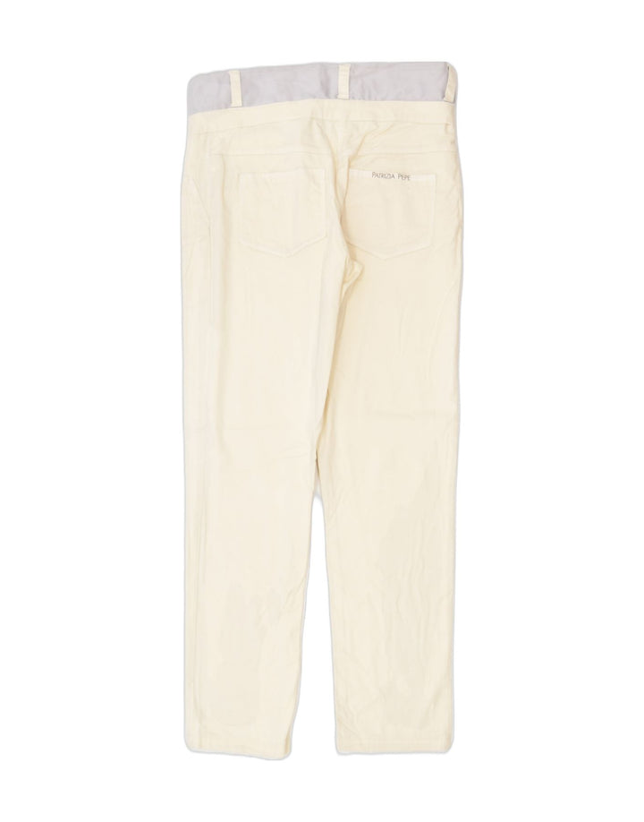 PATRIZIA PEPE FIRENZE Girls Slim Casual Trousers 15-16 Years W30 L27 Beige | Vintage | Thrift | Second-Hand | Used Clothing | Messina Hembry 
