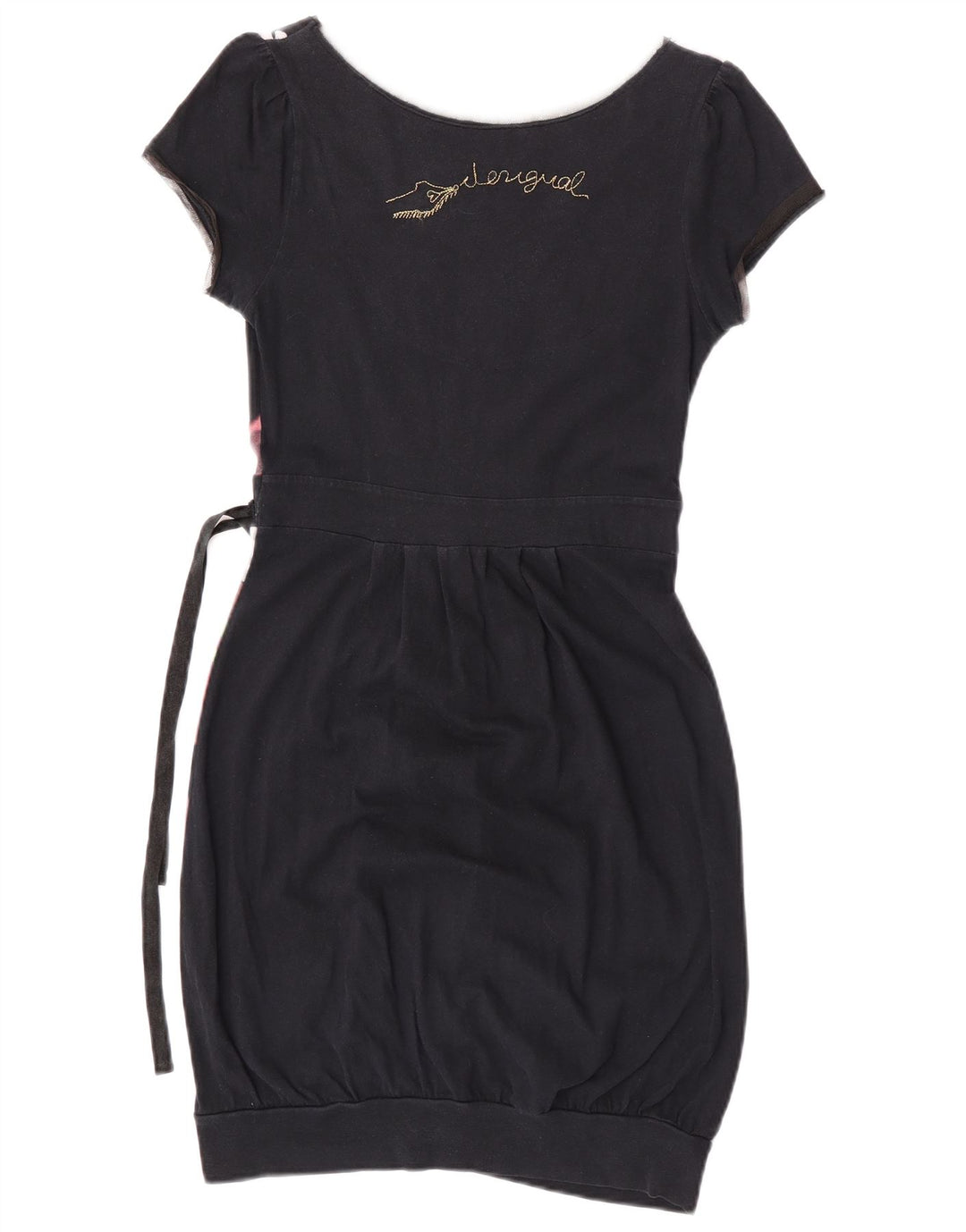 Desigual Womens Graphic Sheath Dress UK 10 Small Black