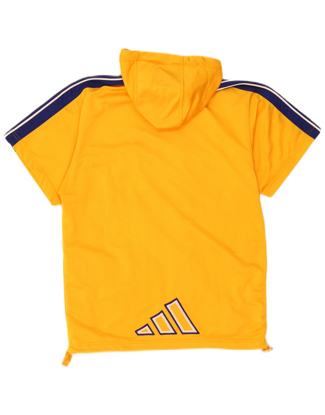 Adidas Mens Hooded Tracksuit Top Jacket Small Orange Colourblock