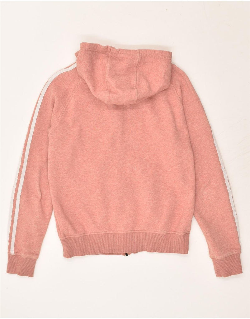 ADIDAS Womens Zip Hoodie Sweater UK 12 Medium Pink Cotton | Vintage Adidas | Thrift | Second-Hand Adidas | Used Clothing | Messina Hembry 