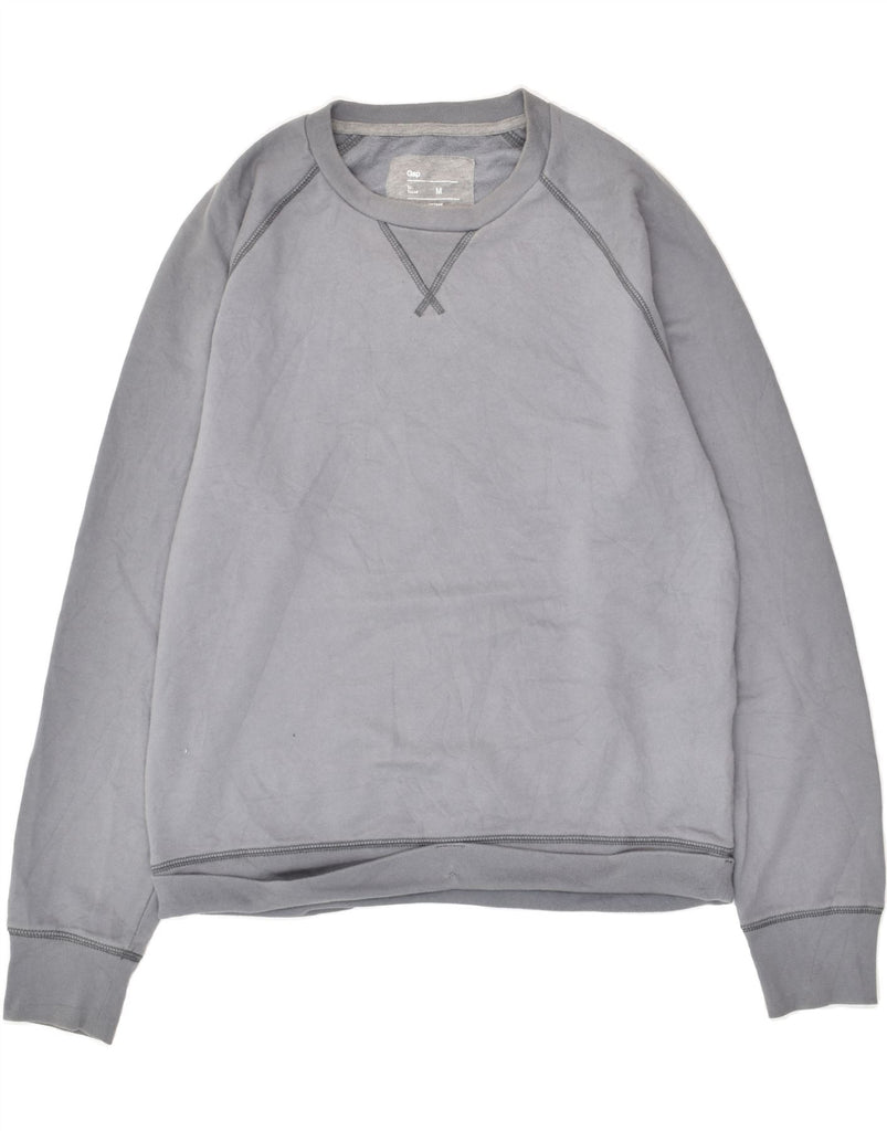 GAP Mens Sweatshirt Jumper Medium Grey Cotton | Vintage Gap | Thrift | Second-Hand Gap | Used Clothing | Messina Hembry 