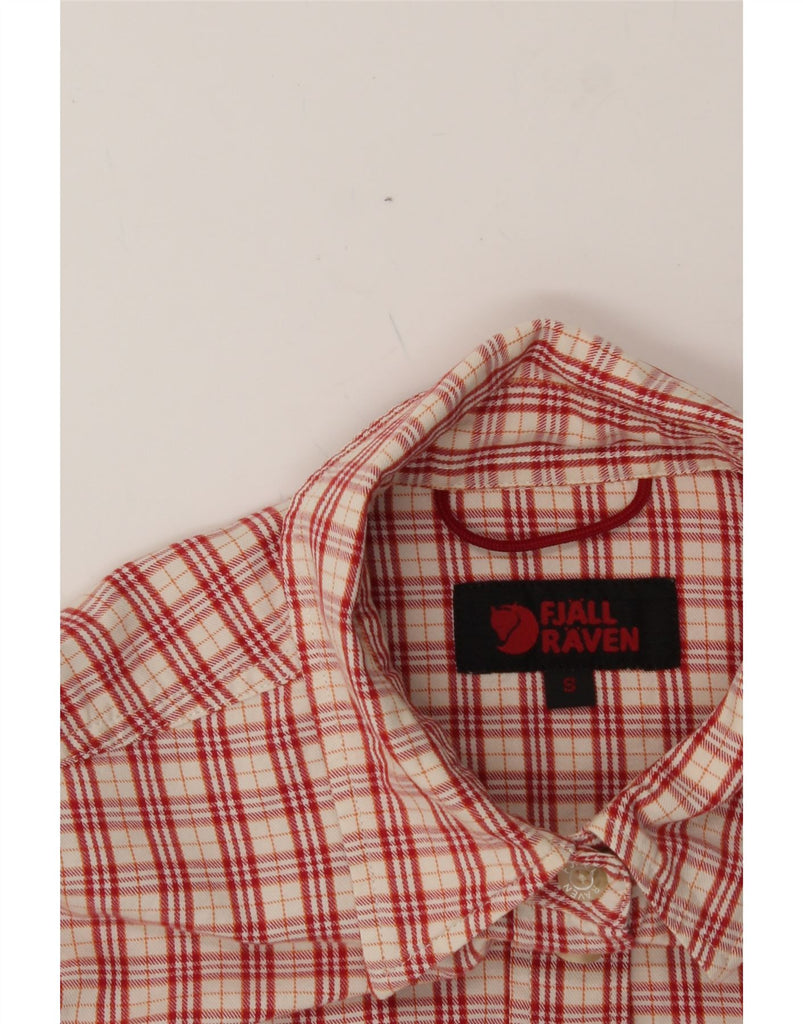 FJALL RAVEN Womens Oversized Flannel Shirt UK 10 Small Red Check Vintage Fjall Raven and Second-Hand Fjall Raven from Messina Hembry 