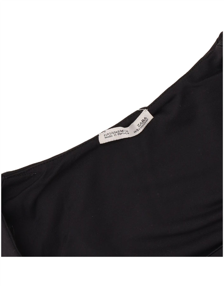 Zara Womens Vest Top UK 8 Small Black