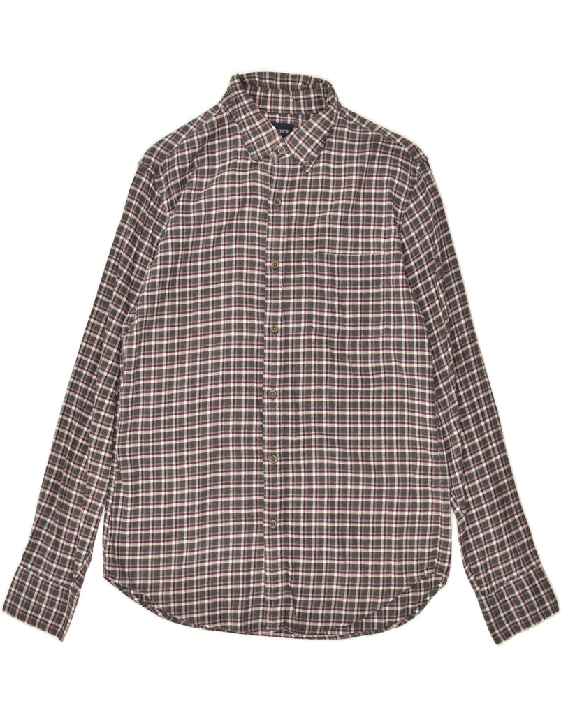 J. CREW Mens Shirt Medium Grey Check Cotton | Vintage J. Crew | Thrift | Second-Hand J. Crew | Used Clothing | Messina Hembry 