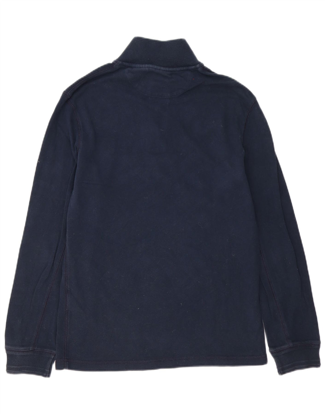 Timberland Mens Zip Neck Sweatshirt Jumper Small Navy Blue Cotton