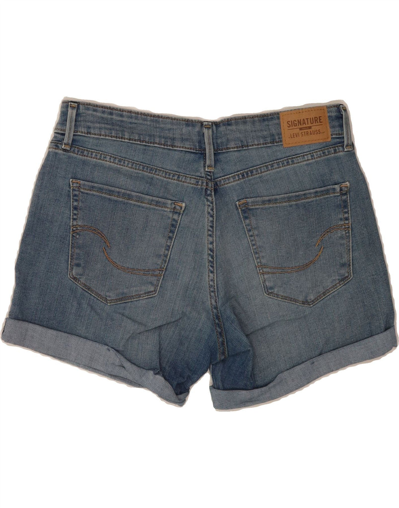 LEVI'S Womens Signature Mid Rise Denim Shorts US 4 Small W27 Blue Cotton Vintage Levi's and Second-Hand Levi's from Messina Hembry 