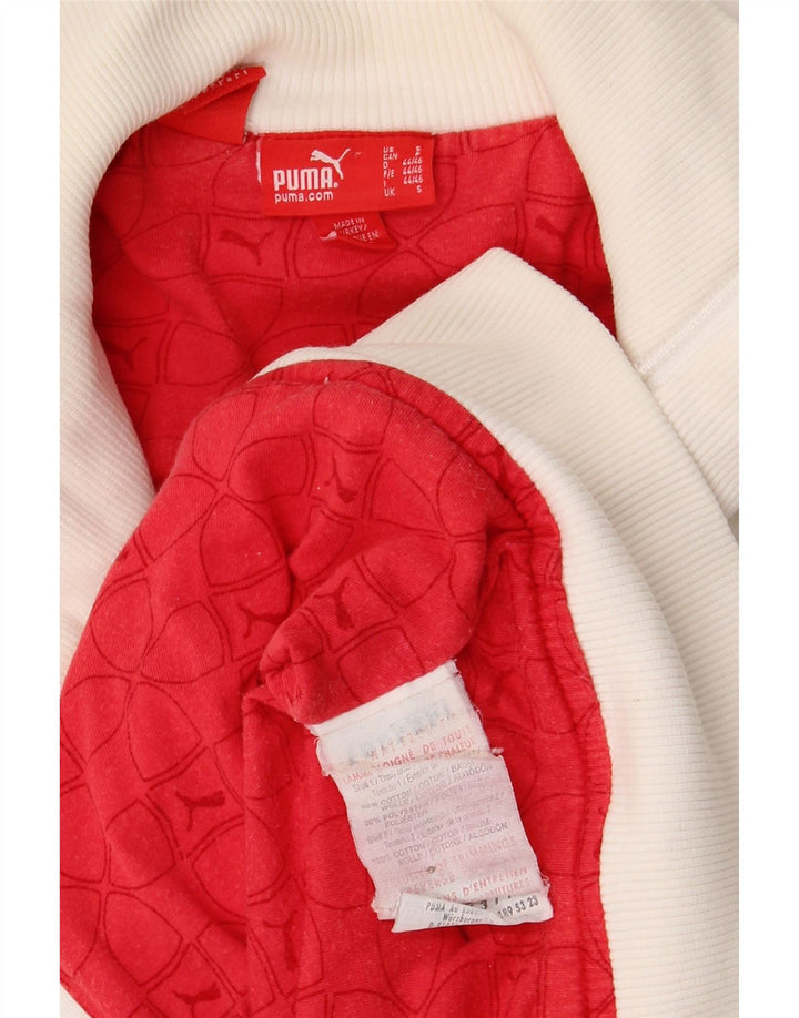 Puma Mens Tracksuit Top Jacket Small White Cotton