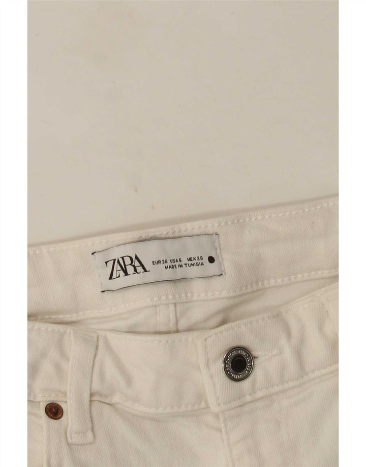 Zara Womens High Waist Flared Jeans EU 38 Small W28 L31 White