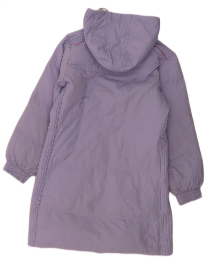 Champion Girls Hooded Padded Coat 9-10 Years Medium Purple Polyester